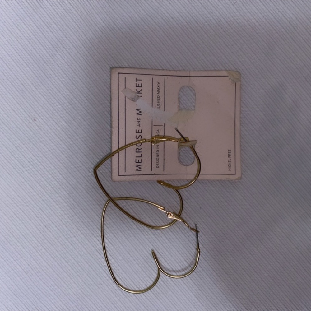 Heart shape hoop earrings